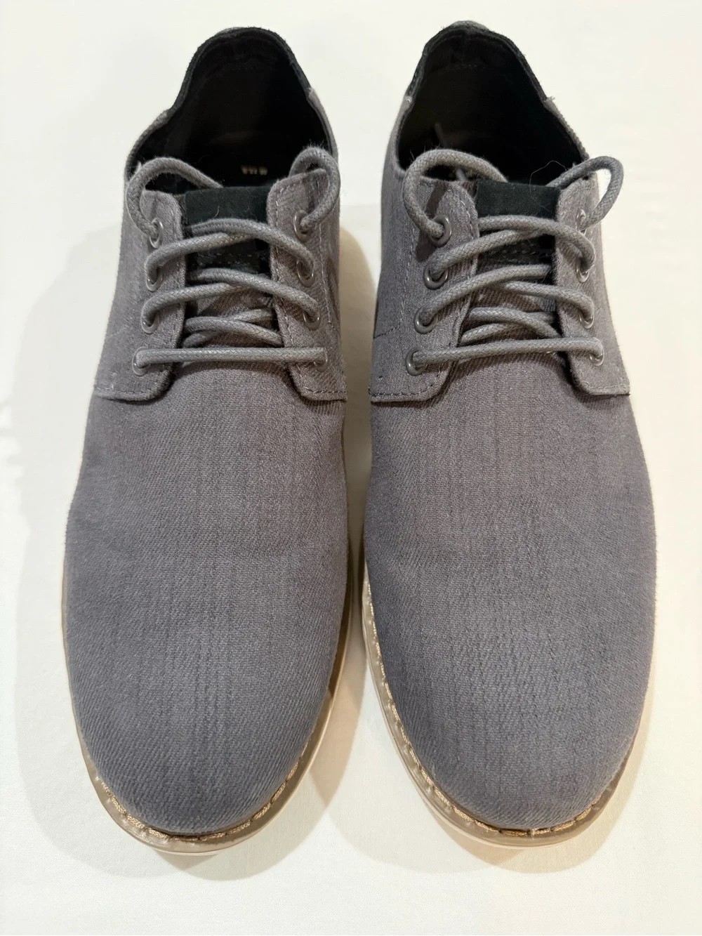 Toms Men's Gray Canvas Derby Lace-Up Shoes